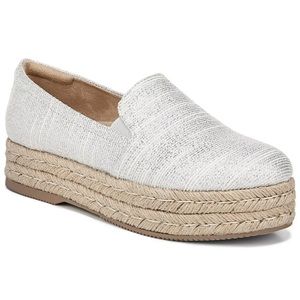 Naturalizer Whitley Silver Platform Espadrilles (1)